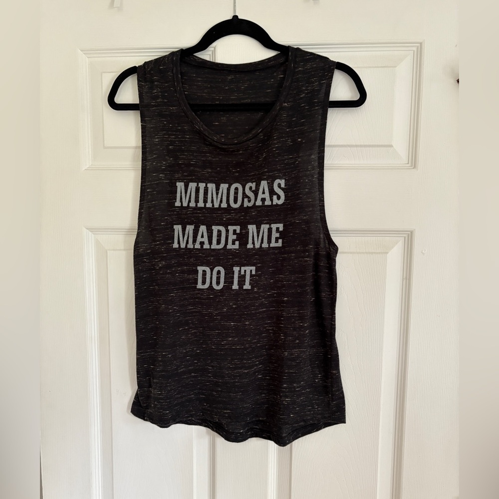 Black Graphic Tank Top